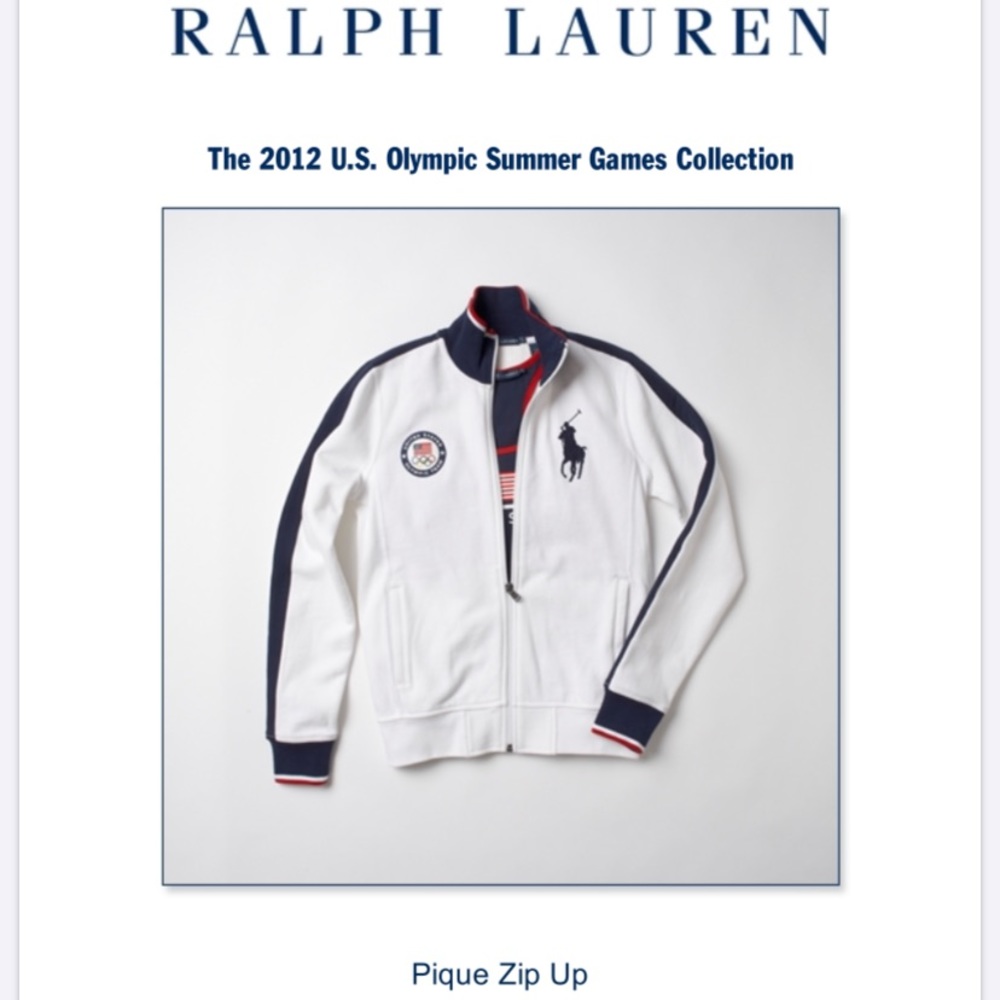 2012 OFFICIAL OLYMPIC RALPH LAUREN PIQUE ZIP UP